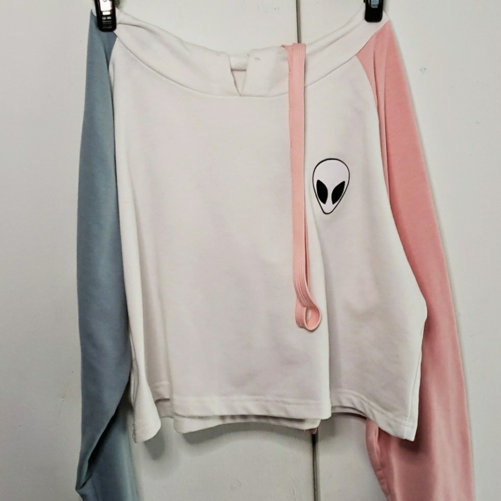 Crop Top Alien Hoodie